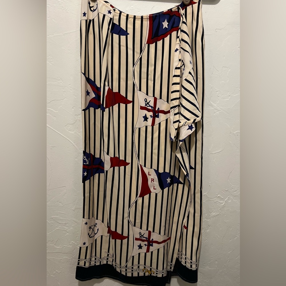 Lauren by Ralph Lauren 100% Silk wrap skirt